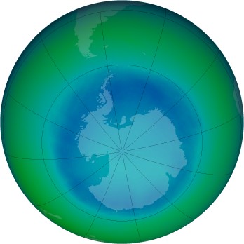 August 2008 monthly mean Antarctic ozone